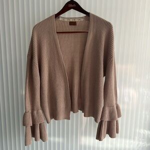 Pink Cardigan with Puffy Sleeves